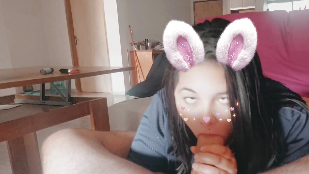 Lul zuigen met snapfilter