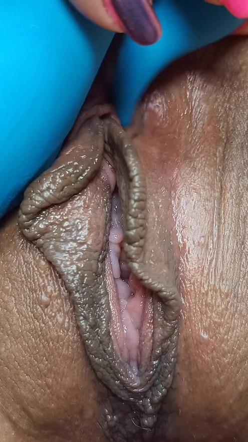 Ku in sexy lingerie masturbates in close-up squirting all her toys until she orgasms 💦 | Clip 1