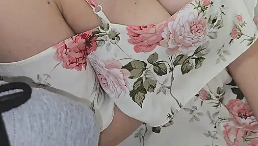 Touch In a Crowded Train! He secretly Watch on girl Breasts