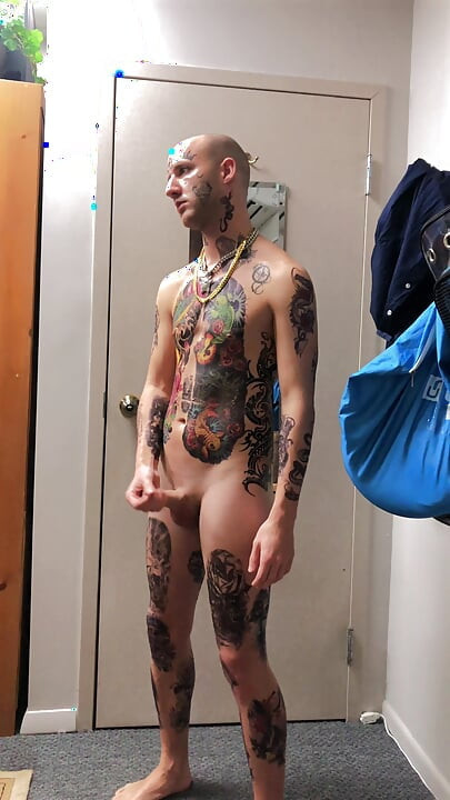 Tatted Twink Masturbation Solo