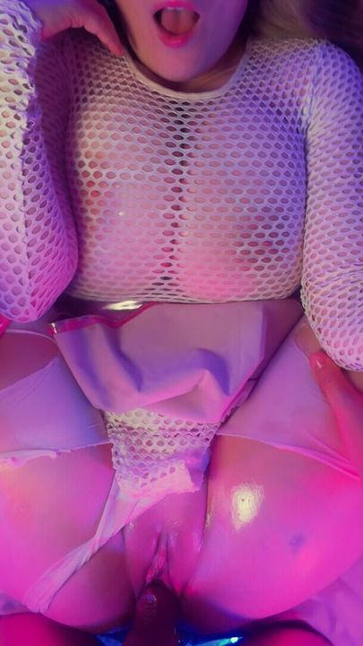 Jeux sexuels virtuels - gros seins, filets de pêche serrés et sexe en collants, lilykoti