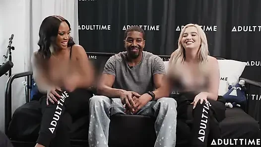 Pornstars Podcast After 3-way! | Lexi Lore, Isiah Maxwell, & August Skye | the Adult Time Podcast