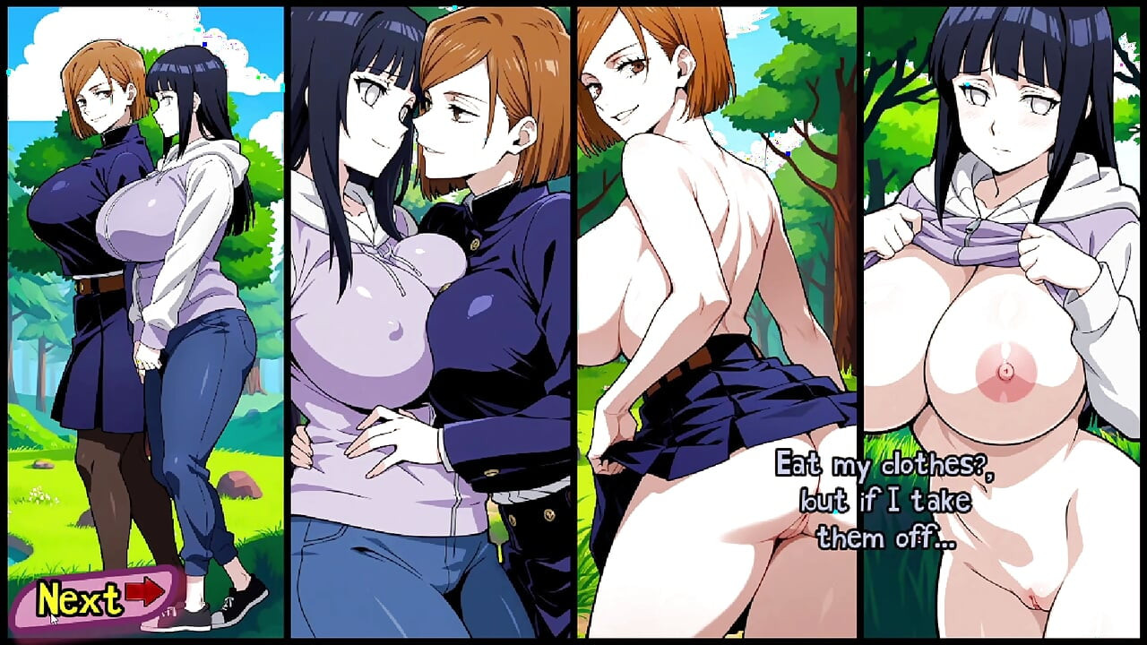 ฉากเลสเบี้ยน - เย็ด Hinata Hyuga และ Nobara จาก Jujutsu Kaisen