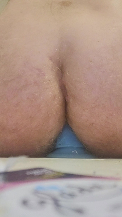 Sissy bouncing on dildo