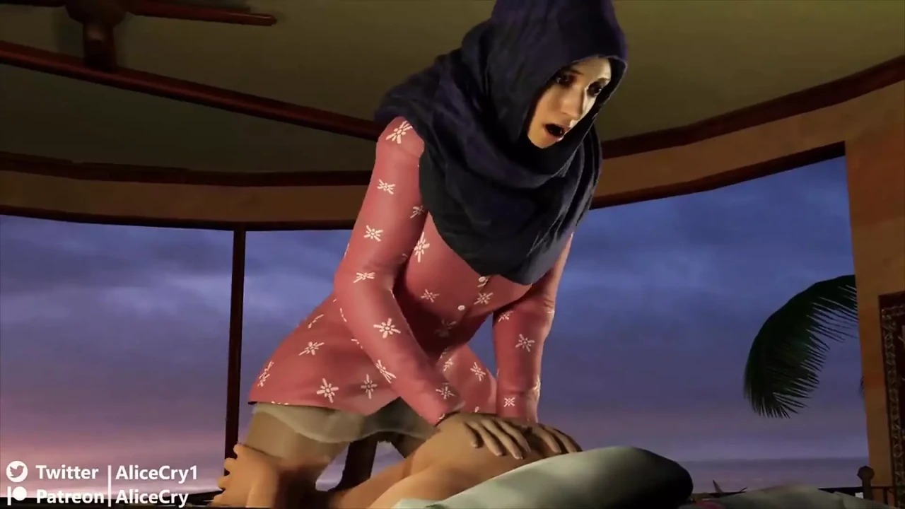Hot Girl in a Headscarf Rides a Cock Enthusiastically Until She Cums