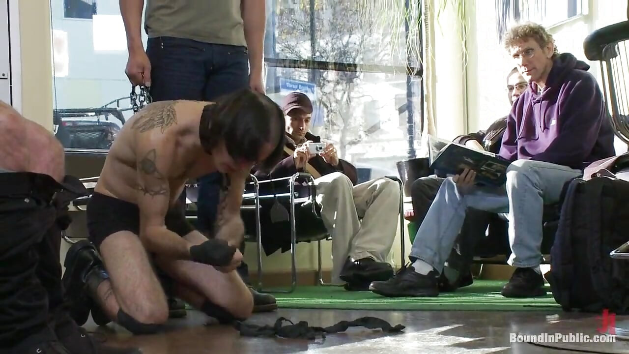 Shaved and Fucked in a Busy Barbershop