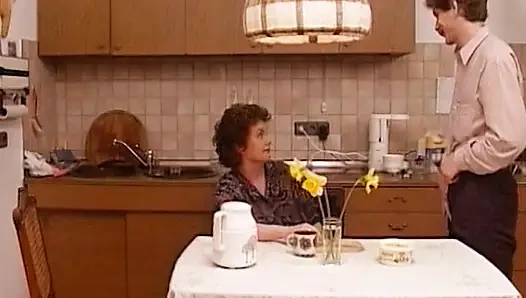 Mature German Lady Licked at the Dinner Table
