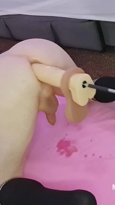 Spectacular moment from "Limp dick DILF Mike ass fucked and squirting with huge dildo on the fucking machine"