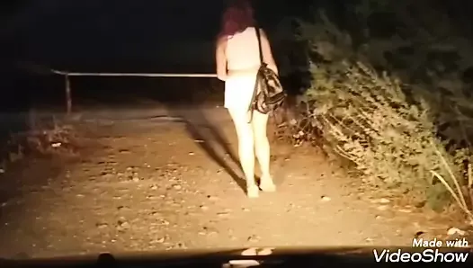 Slut pays for a ride home with her pussy (Italian)
