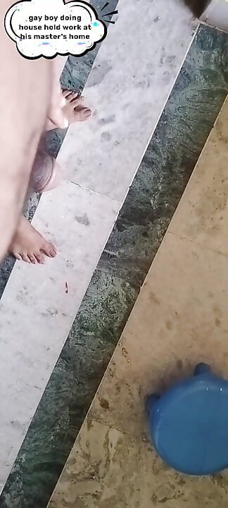 Indian Gay Boy Going Without Clothes to His Master's Home for Doing Dishesh Washing Clothes Etc