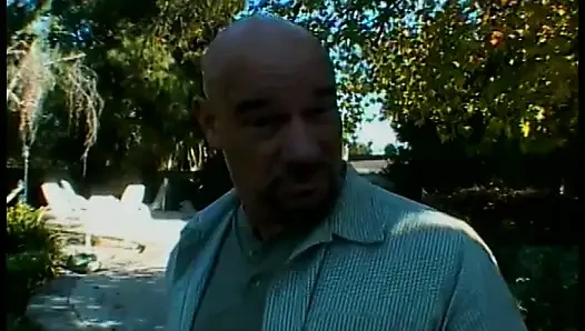 Bald dude fucks busty brunette hard and deep in bathroom then in the bedroom
