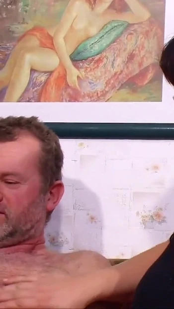 Captivating moment from "REAL GERMAN OLD COUPLE'S FIRST FFM THREESOME WITH MATURE"