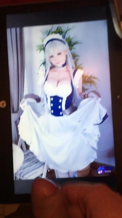 Cum tribute for Belfast cosplay by Hidori Rose