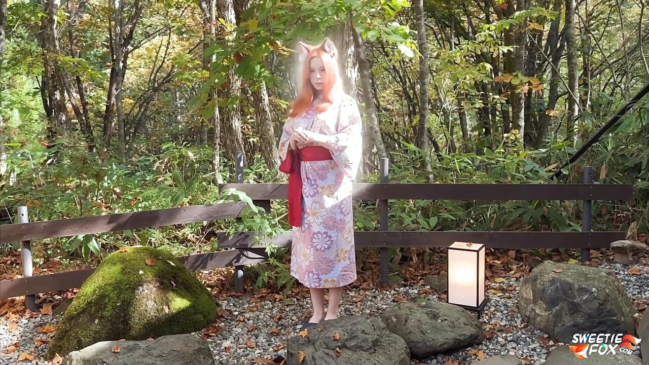 Passionate Fucking with Busty Gorgeous Kitsune in Japanese Onsen - Sweetie Fox