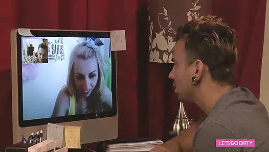 Retro blonde teen fuck