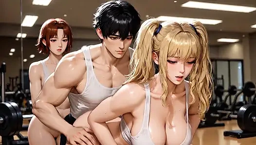 3D CGI Oiled Busty Milk Play - Luna & Ruby Private Squeeze & Drip After Trainer Leaves