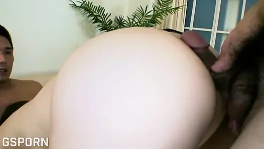 Sexy Japanese Teen Fucked in Wet Threesome with Hot Creampie