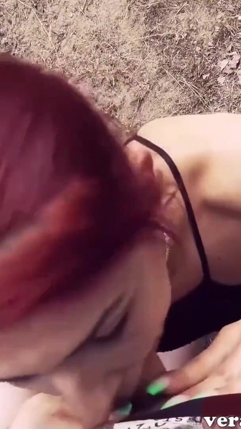 Red haired skinny German Milf picked up on the street for outdoor sex | Clip 2