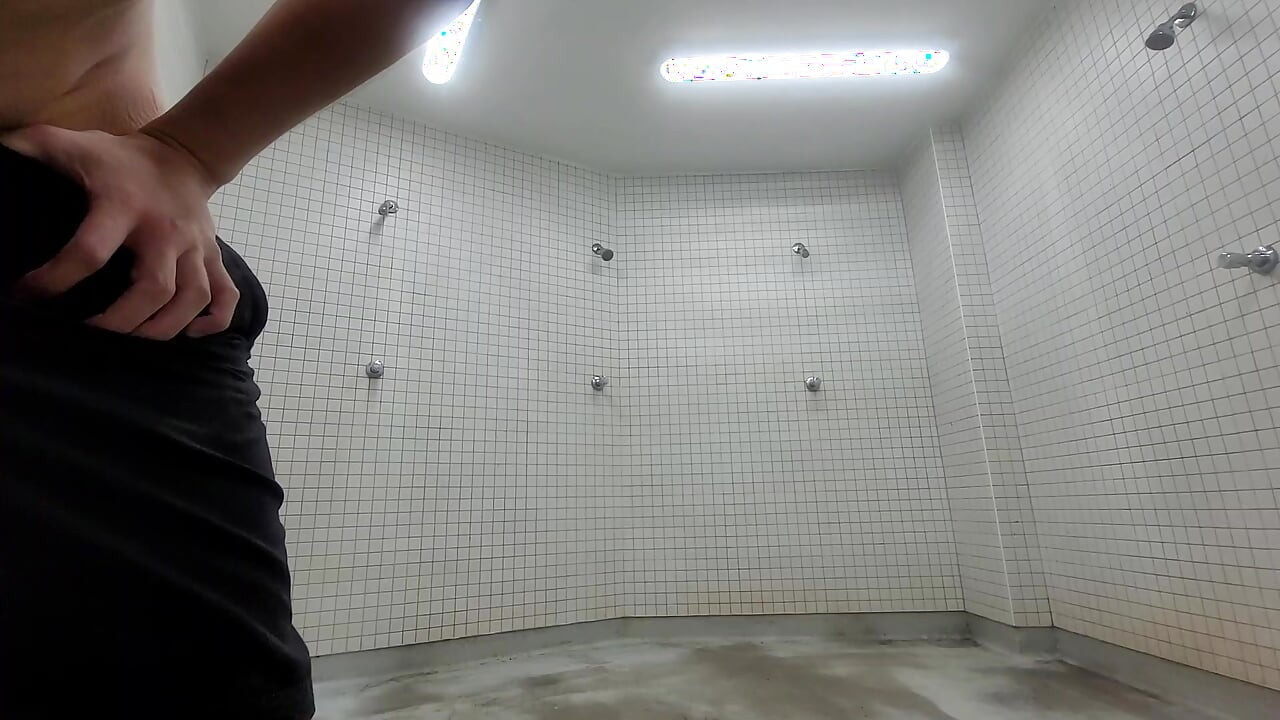 masturbating in the public shower