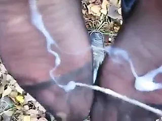 cum on german milf nylon soles