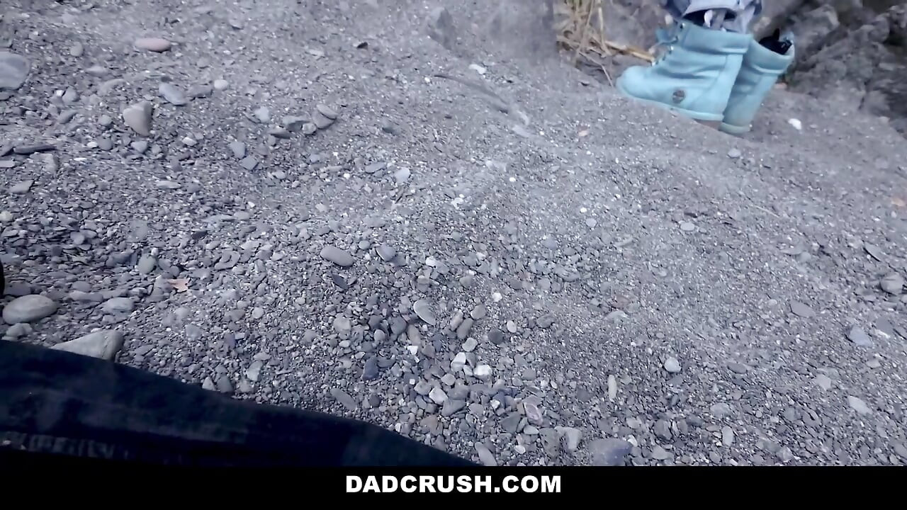 Outdoor hiking sex with step daddy