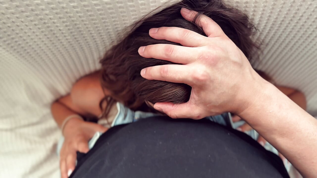 Intense Deepthroat Gagging Blowjob on the Sofa Part 3