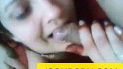 South indian Cute Girl caught Sucking cock