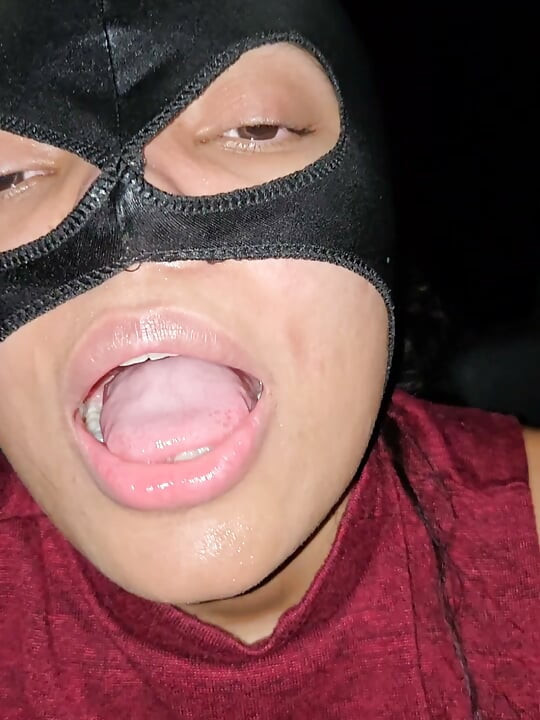 Sucking my man off in the car and snorting his cum up my nose.