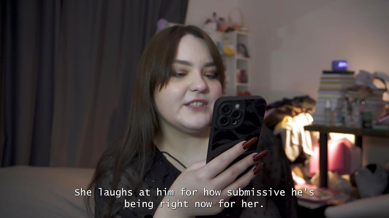 Porn story - they share a cum-filled kiss together after a sweet pegging