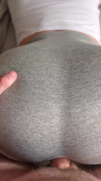 Epic moment from "Step sister caught me jerking off and I fucked her through a hole in her leggings"