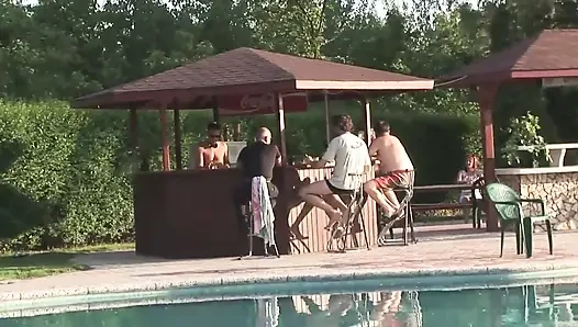 Shameless slut gets ass fucked in the garden