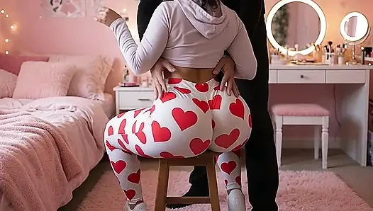 Uncle Pressing His Petite Big Ass Niece on the Chair