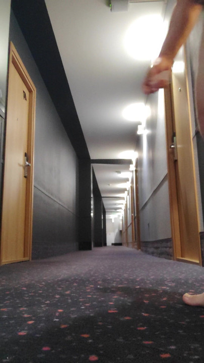 Exhibitionist husband at hotel valley waiting for mild wife