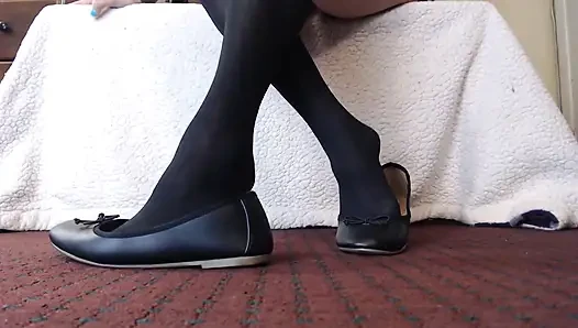 Stoking balet flats permainan sepatu mencelupkan