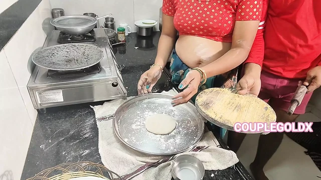 The new husband was weeing in the kitchen on the soft road.
