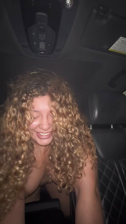 Latina riding cock in the backseat