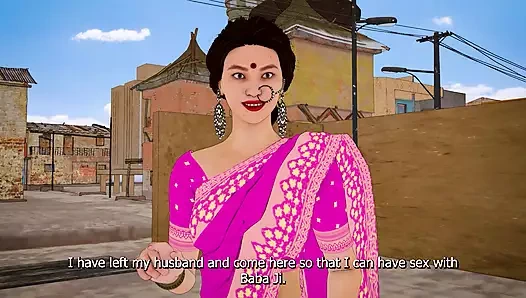 Dhongi Baba quenched the thirst of Desi Bhabhi's pussy by Fucked her in the ashram