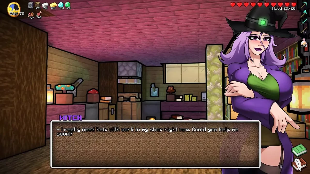 Minecraft horny craft - parte 38 la bruja me chupa Por Loveskysanhentai