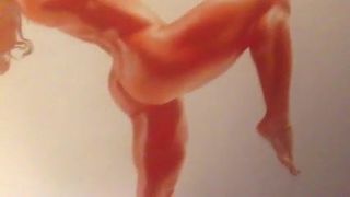 Masturbando para foto nua de Celeste Bonin (sem gozada)
