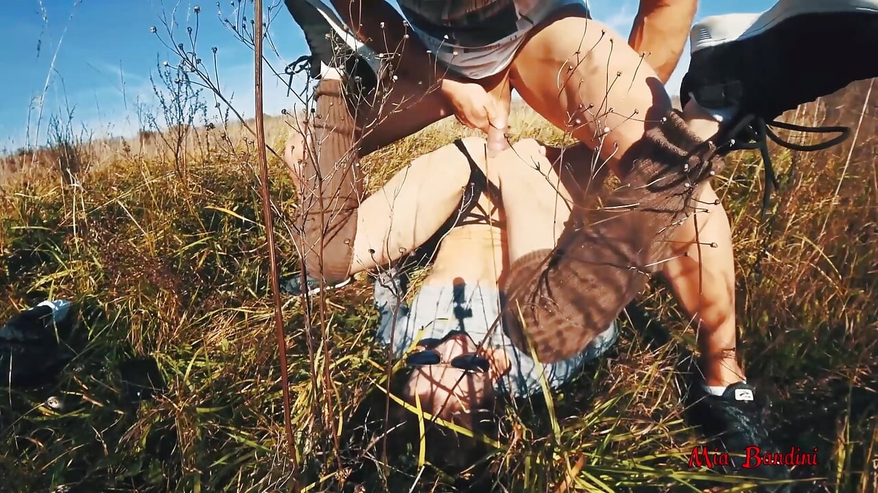 PASSIONATE FUCK AND FACIAL IN THE FRESH AIR  WITH HUGE COCK