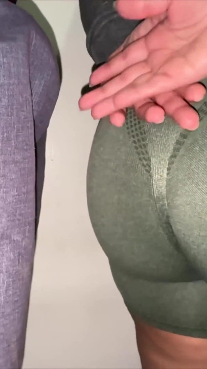 She Accidentally Grabs a Stranger's Dick While Waiting in Line