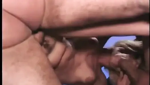 Two Huge Cocks Stretch Out the Holes on This Perky Tit Blonde DP Slut