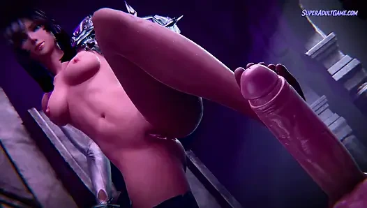 Asiatisches mädchen erstmals vollgespritzt - sie wird es wieder machen (realistische 3d-animation)