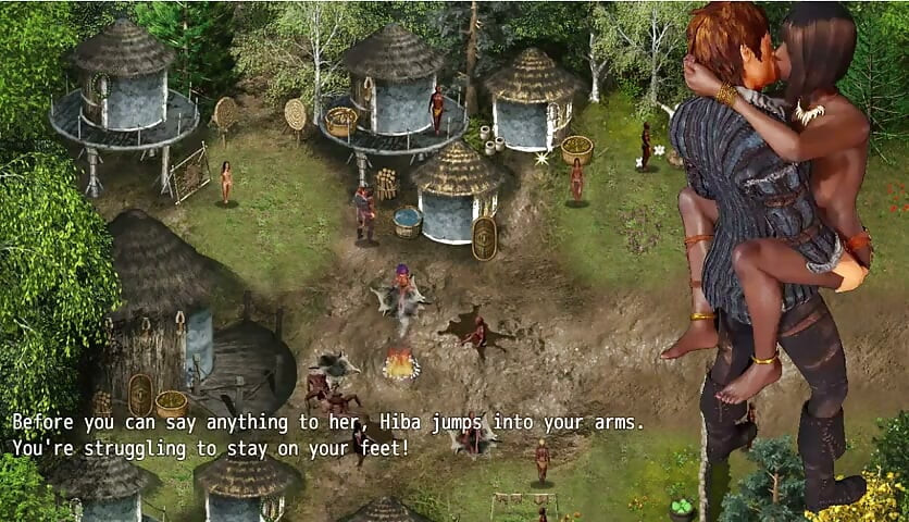A Struggle with Sin - Gameplay - Roleplay - Threesome with Two Perfect Body MILF in Village Hut