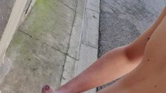 Cum in street completely naked !