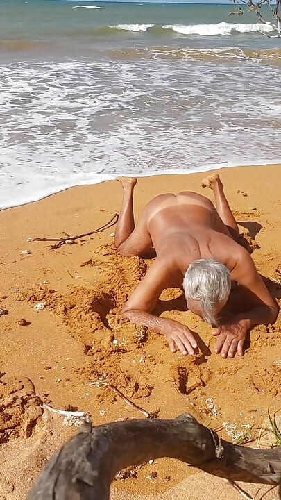 Ladysilva naked on the beach what a hot tanned ass