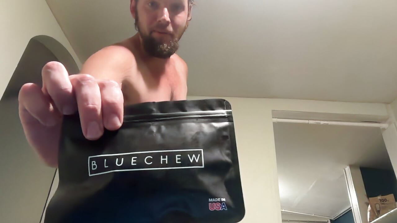 BLUE CHEW AND LONG STROKING COCK WHILE BLUECHEW KEEPS ME THROBBING FOR MY FRIEND TO MESSAGE ME AND CUM TOO ME