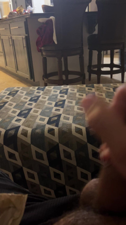 I spit on his tiny dick and make him jerk off since he stole my panties and jizzed in them.