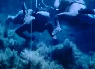 Japanese AMA diver underwater 1963