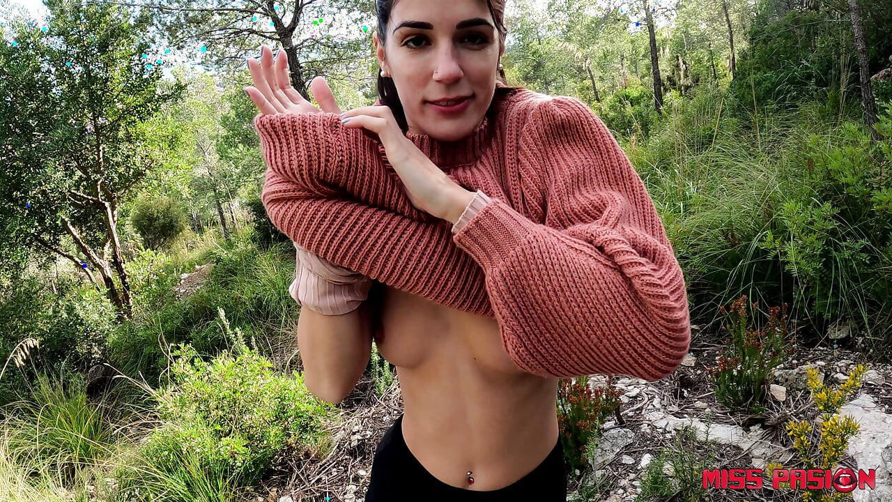 I Cum in My Hot Stepsister's Mouth During a Public Park Walk